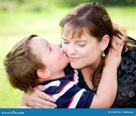 Mom and Son Kissing Real Love You